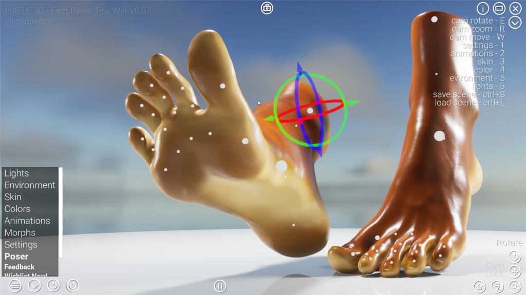 足部造型模拟器 - 专业版/HAELE 3D - Feet Poser Pro