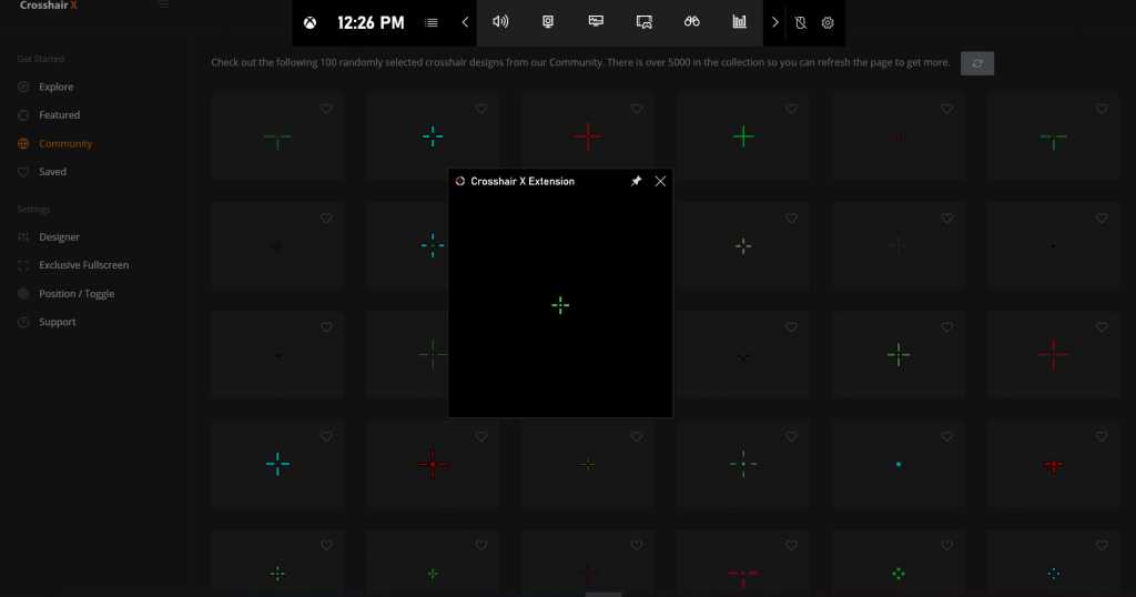 十字线X/Crosshair X